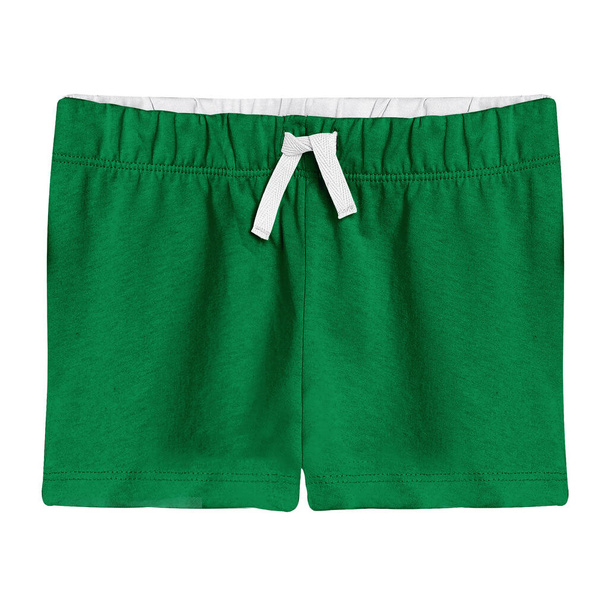 Visualisieren Sie Ihre Entwürfe mit nur ein paar Klicks Mit diesem Excellent Baby Cotton Shorts Mockup In Green Bee Color - Foto, Bild