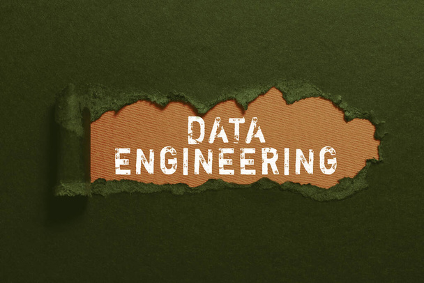 Écriture d'un texte Ingénierie des données, Internet Science des données conceptuelles axée sur les applications pratiques des données - Photo, image