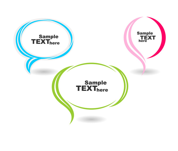 Texto de bolhas de fala a cores
 - Vetor, Imagem