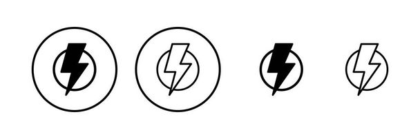Şimşek simgesi vektör illüstrasyonu. Elektrik işareti ve sembol. Güç simgesi. enerji işareti - Vektör, Görsel