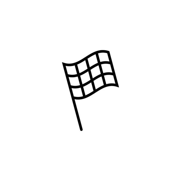 Icône drapeau de course. signe de drapeau de course et symbole.Checkered icône de drapeau de course - Vecteur, image