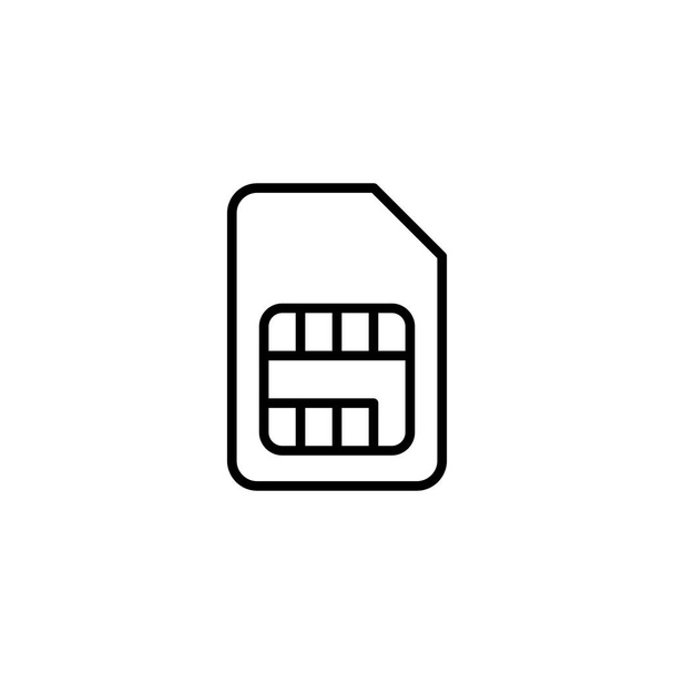 Icono de tarjeta SIM. Signo y símbolo de tarjeta SIM dual - Vector, imagen