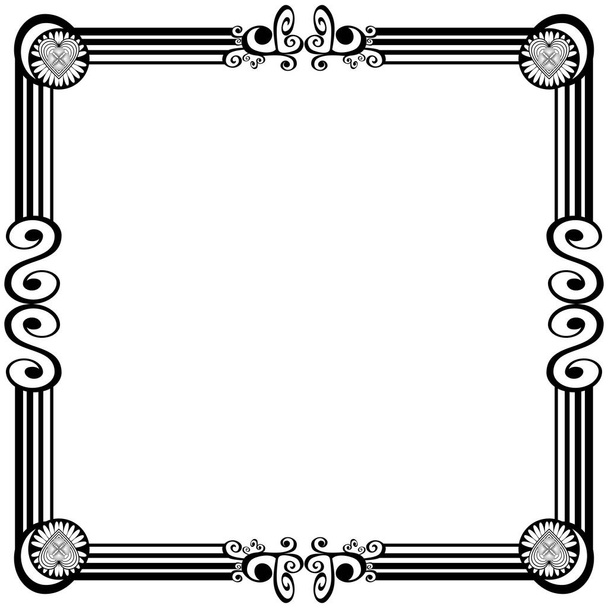 Рамки орнамента могут быть для свадебных приглашений, обложек книг или других - Вектор,изображение