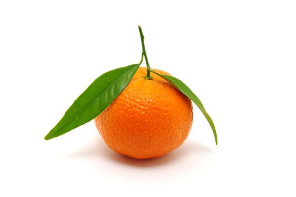 tangerine with leaf - Photo, Image