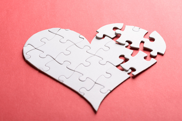 Broken Heart Made Of Puzzle - Photo, Image