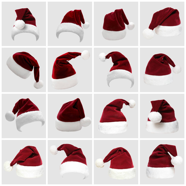 Santa Hat. Costume. Merry christmas concept greeting card - Photo, Image