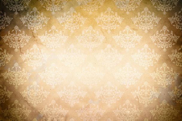 Grunge floral paper background. - Zdjęcie, obraz