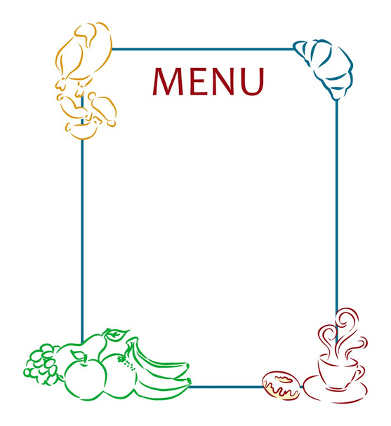Food and menu - Vektor, obrázek