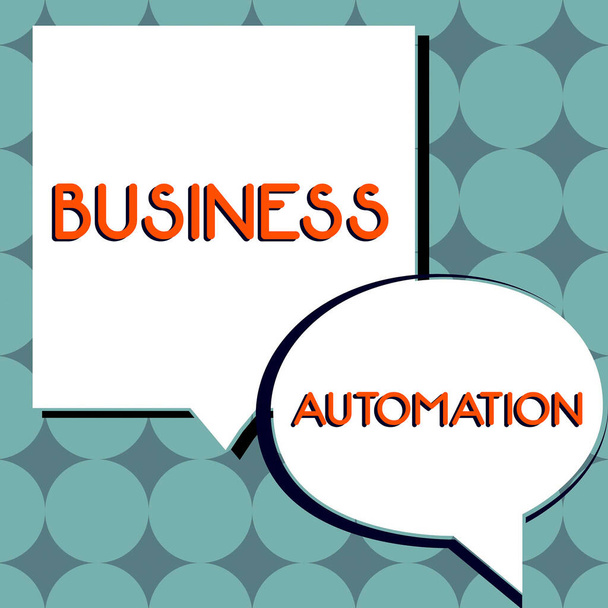 Conceptuele weergave Business Automation, Business overview for Digital Transformation Gestroomlijnd voor eenvoud - Foto, afbeelding