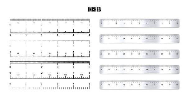 Wood and Metal Rulers. 3D Realistic Vector Illustration Isolated on White  Stock Vector - Illustration of presentation, template: 217206902