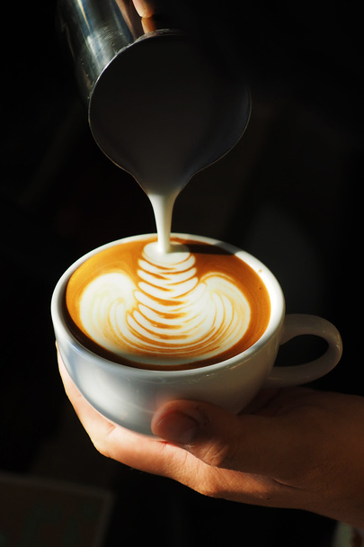 latte art coffee  - Valokuva, kuva