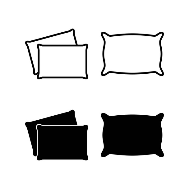 Webおよびモバイルアプリ用の枕アイコンベクトル。枕の記号と記号。快適なふわふわ枕 - ベクター画像