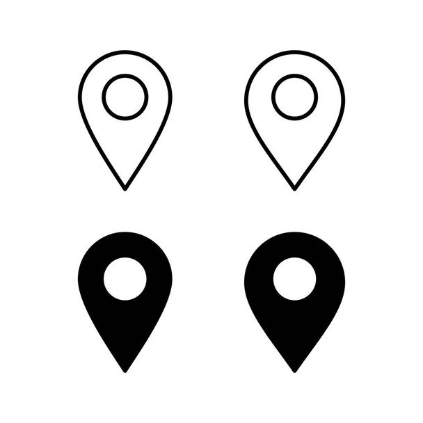 Pin vector icono para la web y la aplicación móvil. Signo de ubicación y símbolo. icono de destino. pin de mapa - Vector, imagen