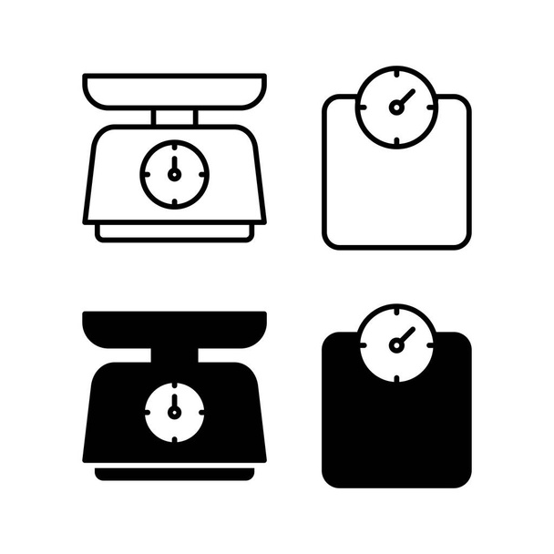 Vecteur d'icônes de balances pour application web et mobile. Échelle de poids signe et symbole - Vecteur, image