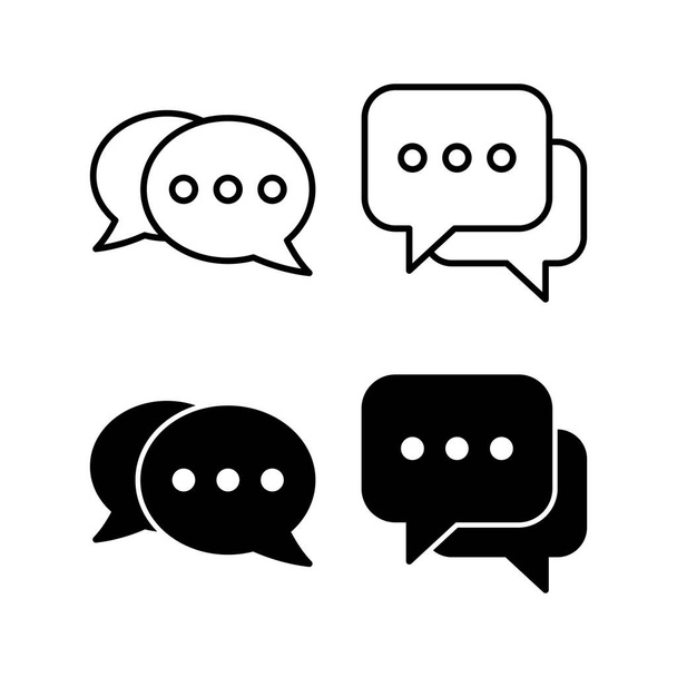 Chat icon vector for web and mobile app. speech bubble sign and symbol. comment icon. message - Vektor, obrázek