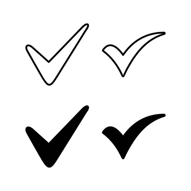 Check mark icon vector for web and mobile app. Tick mark sign and symbol - Vector, afbeelding
