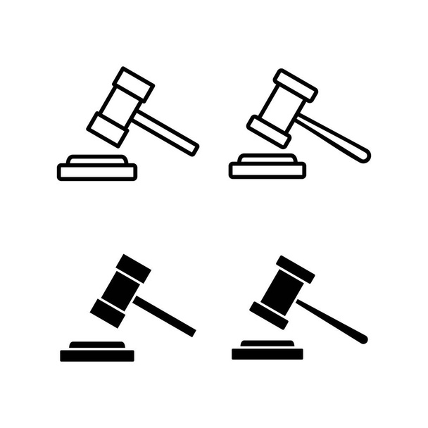 Gavel icon vector for web and mobile app. judge gavel sign and symbol. law icon. auction hammer - Vektor, kép