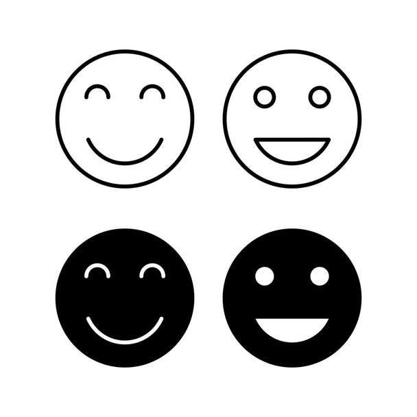 smile icon vector for web and mobile app. smile emoticon icon. feedback sign and symbol - Vector, Image