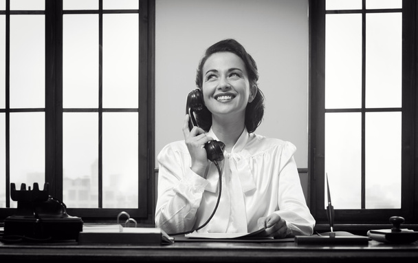Smiling receptionist at work - Fotoğraf, Görsel