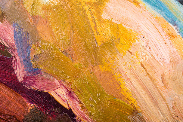 Pintura al óleo pinceladas abstractas sobre lienzo
 - Foto, imagen