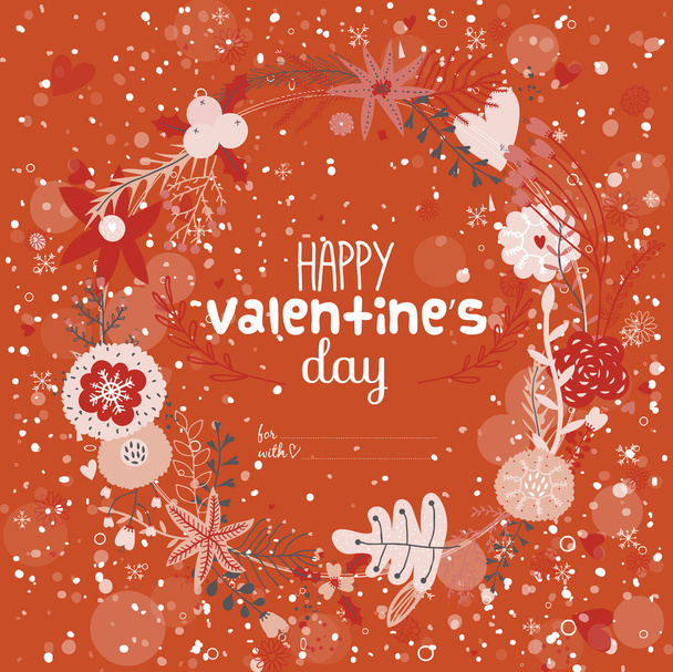 Feliz tarjeta de San Valentín - Vector, imagen