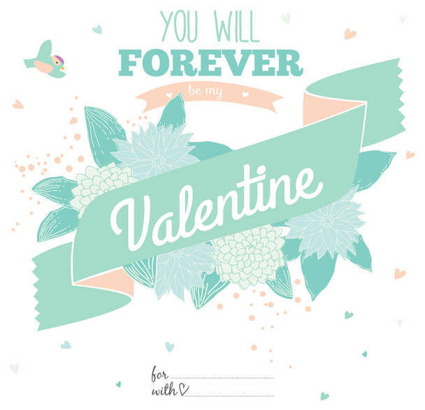 Valentine's Day card - Vektor, obrázek