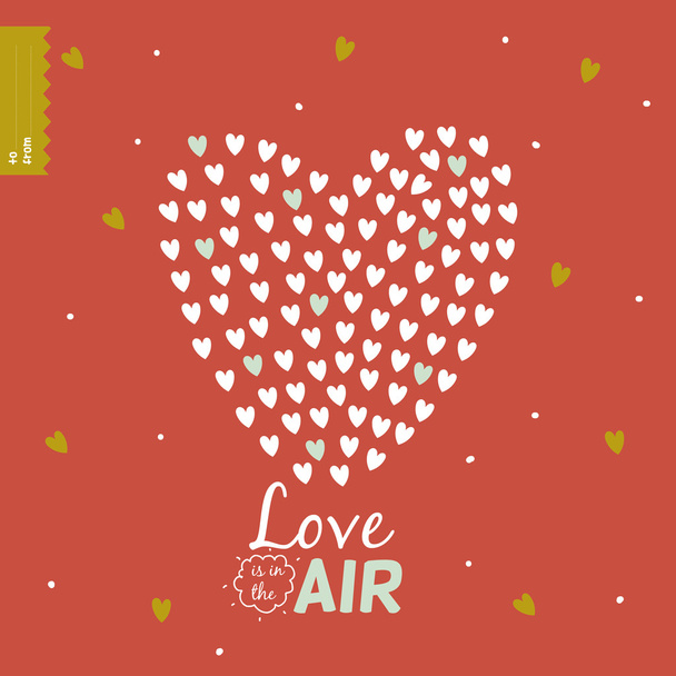 Love card for Valentine's Day - Vektor, Bild