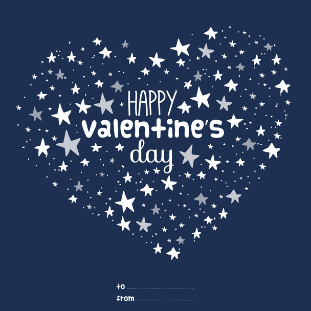 Love card for Happy Valentines Day - Vector, Image