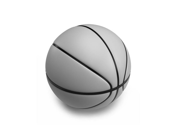 Basketball 3D Illustration Mockup Scene on Isolated background - Photo, Image