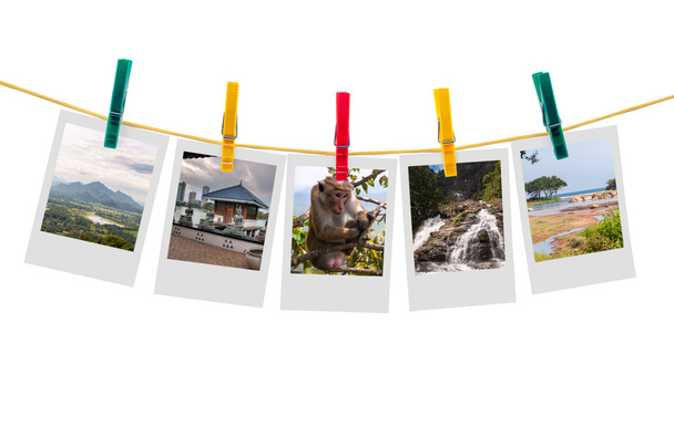 Пять фотографий Шри-Ланки на бельевой верёвке
 - Фото, изображение