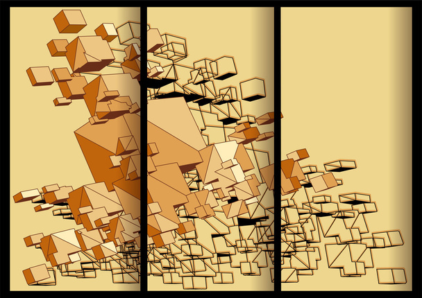 абстрактные кубические баннеры
 - Вектор,изображение