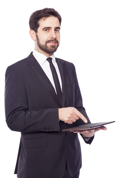 Businessman with tablet computer - Фото, зображення