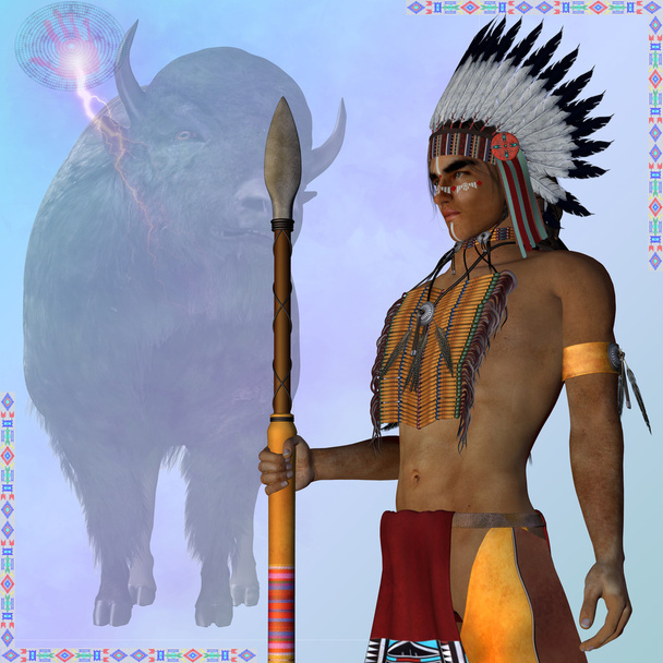 Buffalo debout indien
 - Photo, image