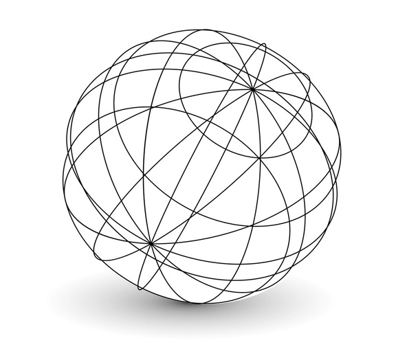 Wireframe globe i - Vector, Image