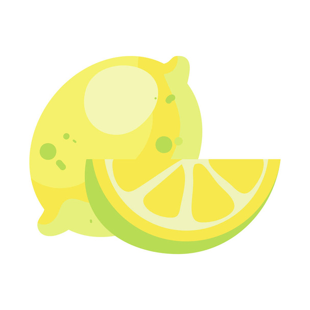 lemon slice design over white - Vector, Image