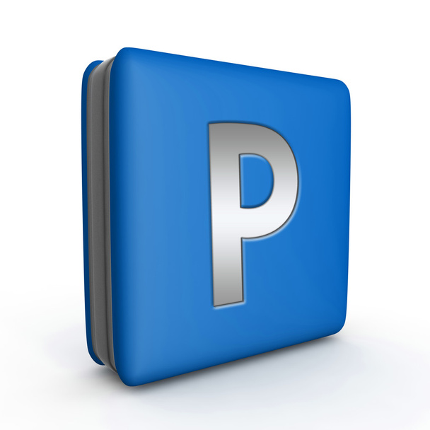 Parcheggio icona quadrata su sfondo bianco
 - Foto, immagini