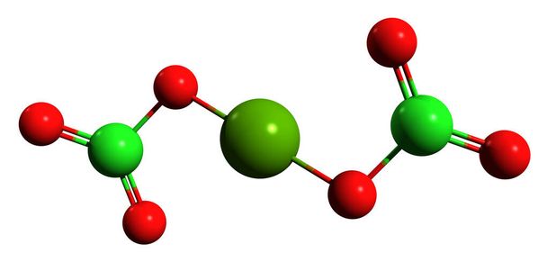  塩素酸マグネシウム骨格式の3D画像-白地に分離された塩素酸マグネシウムIIの分子化学構造 - 写真・画像
