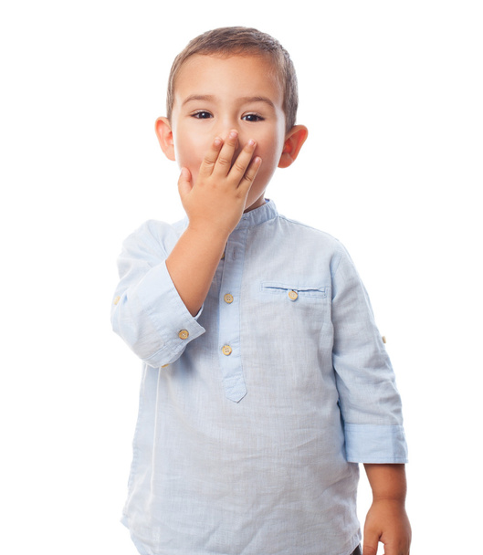 Little boy with surprised gesture - Photo, Image