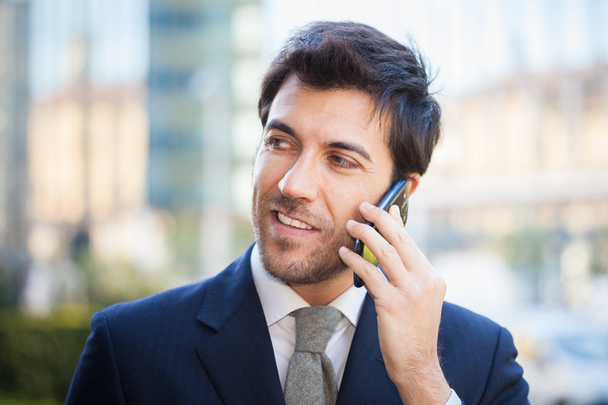 Businessman talking on phone - Φωτογραφία, εικόνα
