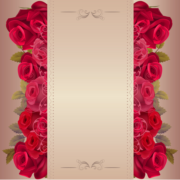 Frame with  flowers - Vector, Image
