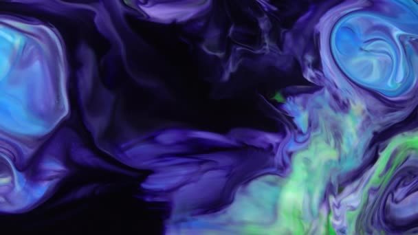 Zeer mooie inkt abstracte psychedelische verf vloeibare beweging achtergrond textuur video. - Video