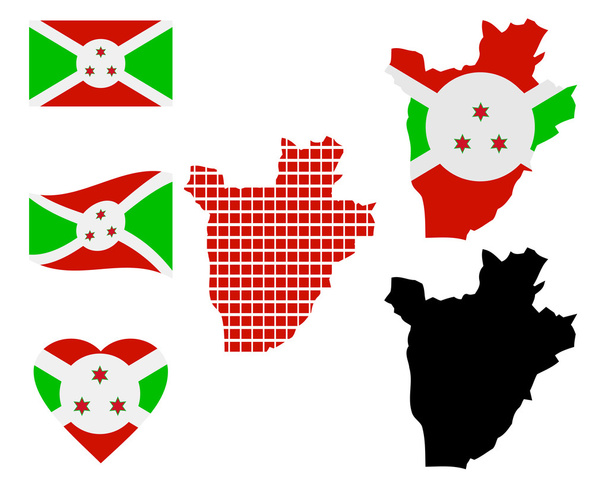 map of Burundi - Vector, Image