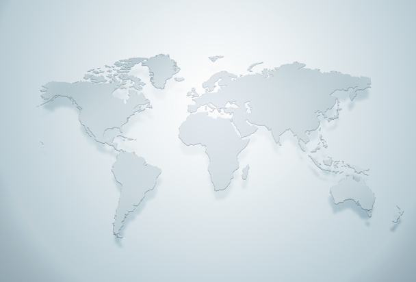 Blaue Silhouette der Weltkarte - Foto, Bild