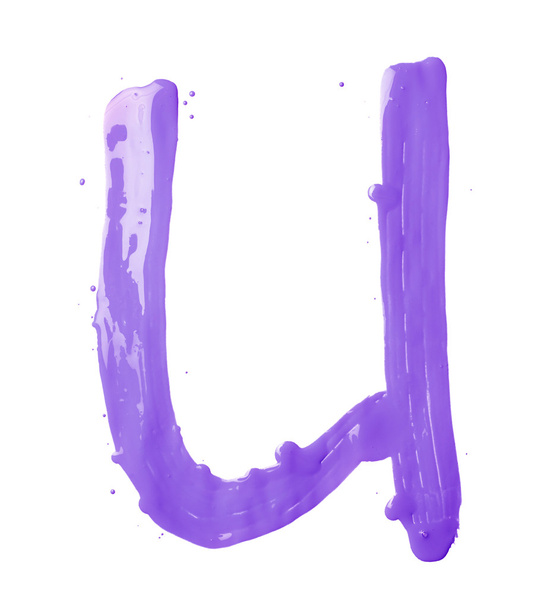 Letter made with the paint strokes - Foto, Imagen