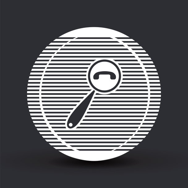 Magnifying Glass Contact Icon - Vector, Image