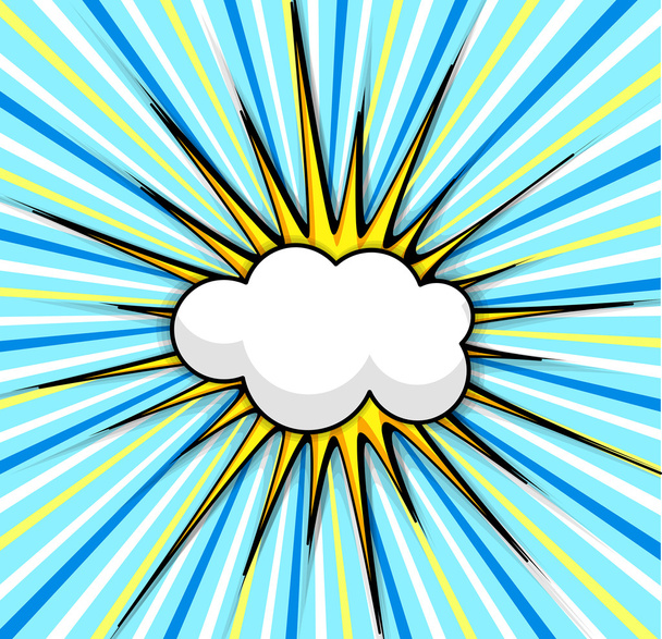 Вінтажний Sunburst хмарний фон
 - Вектор, зображення