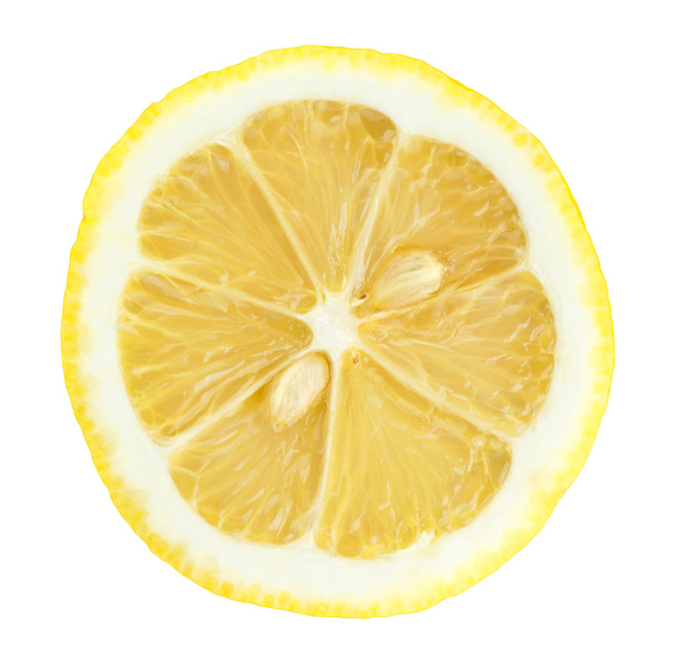 Slice of lemon closeup - 写真・画像