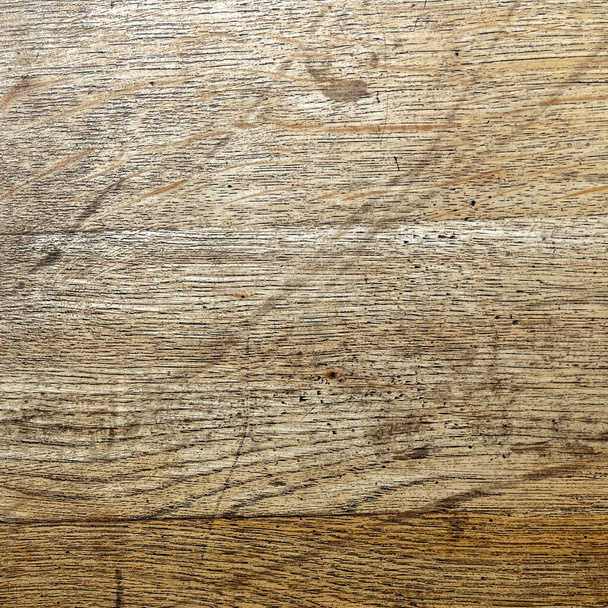 surface en bois altérée vue de dessus, texture de fond marron - Photo, image