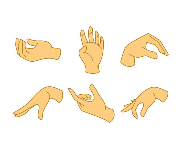 mano gesto set vettoriale illustrazione - Vettoriali, immagini