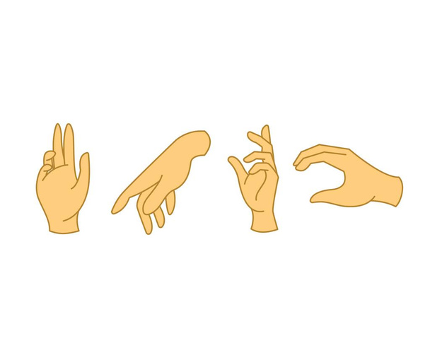 mão gesto conjunto vetor ilustração - Vetor, Imagem